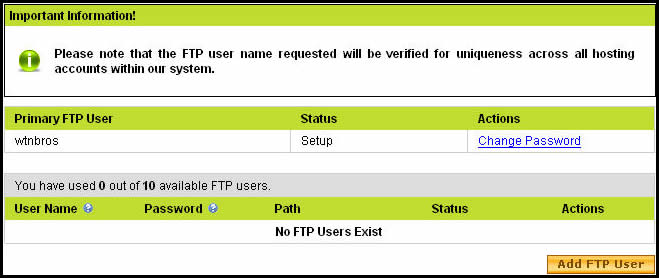 FTP Users