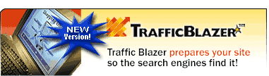 TrafficBlazer prepares your site so the search engines find it!